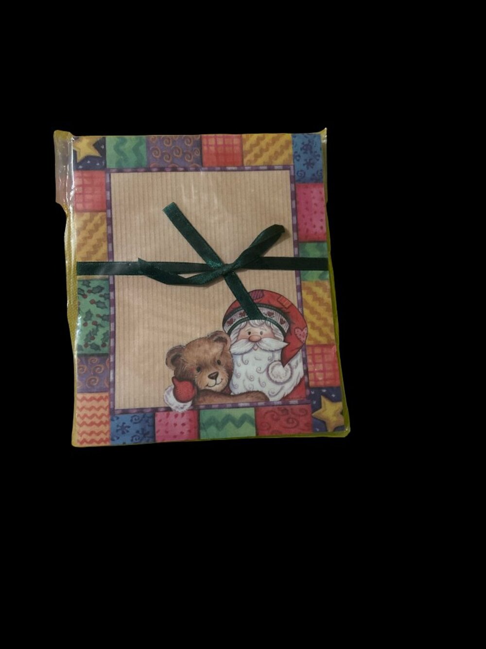 Vtg 2003 Country Christmas Notes Santa Teddy Bear Martin Designs Sealed
